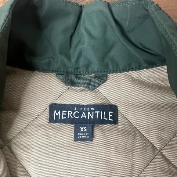 J.Crew Mercantile Quilted Vest Mens Size X-Small Green Pockets Zip Up Hiking - Picture 7 of 9